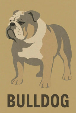 Bulldog Minimalist Art for Dog Breed Poster PosterGoat