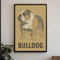 Bulldog Minimalist Art for Dog Breed Poster PosterGoat
