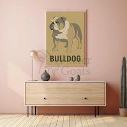 Bulldog Minimalist Art for Dog Breed Poster PosterGoat