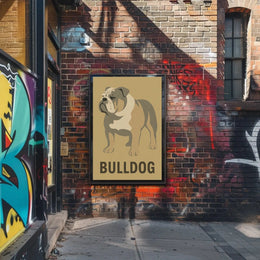 Bulldog Minimalist Art for Dog Breed Poster PosterGoat