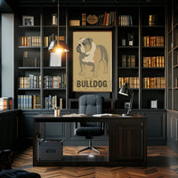 Bulldog Minimalist Art for Dog Breed Poster PosterGoat