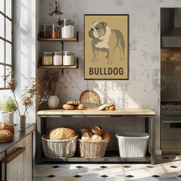 Bulldog Minimalist Art for Dog Breed Poster PosterGoat