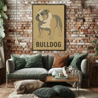 Bulldog Minimalist Art for Dog Breed Poster PosterGoat