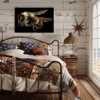 Bumblebee Close-Up Detail Captivates Animal Poster PosterGoat