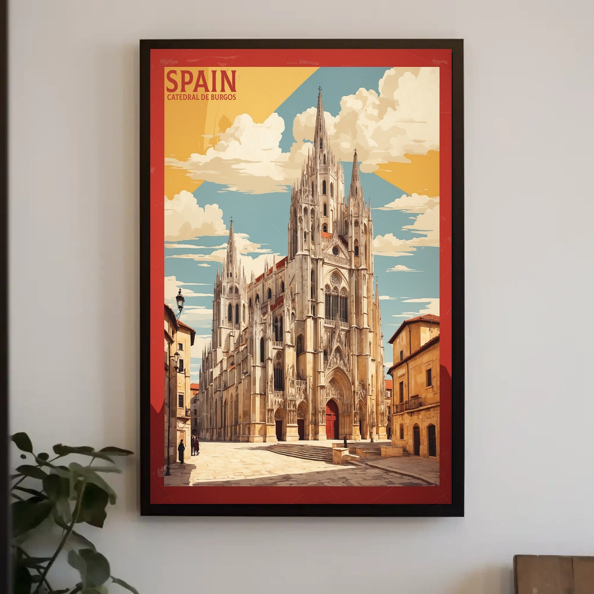 Burgos Cathedral Vintage Poster Art Print PosterGoat