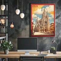Burgos Cathedral Vintage Poster Art Print PosterGoat