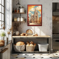 Burgos Cathedral Vintage Poster Art Print PosterGoat