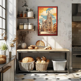 Burgos Cathedral Vintage Poster Art Print PosterGoat