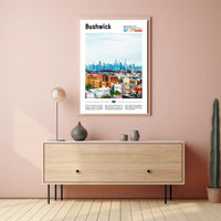 Bushwick Skyline Art Print Modern Cityscape Travel Poster PosterGoat