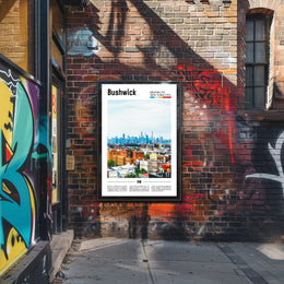 Bushwick Skyline Art Print Modern Cityscape Travel Poster PosterGoat
