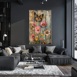Butterfly Garden Dreamscape Artistic Poster PosterGoat