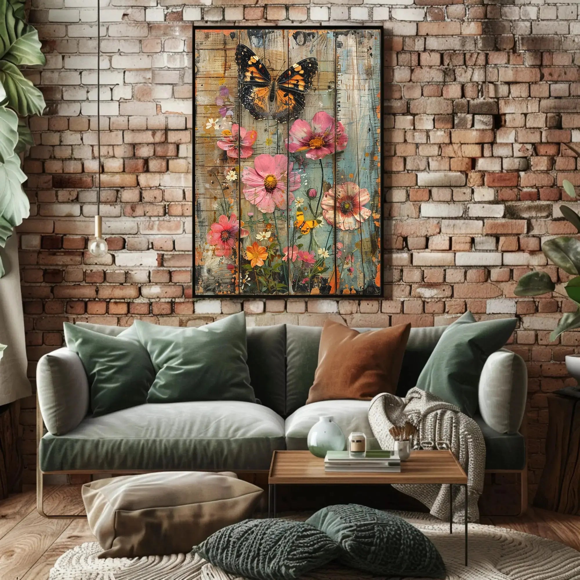 Butterfly Garden Dreamscape Artistic Poster PosterGoat