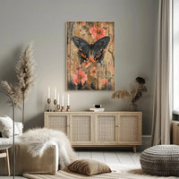 Butterfly Serenity Rustic Design Artistic Poster PosterGoat