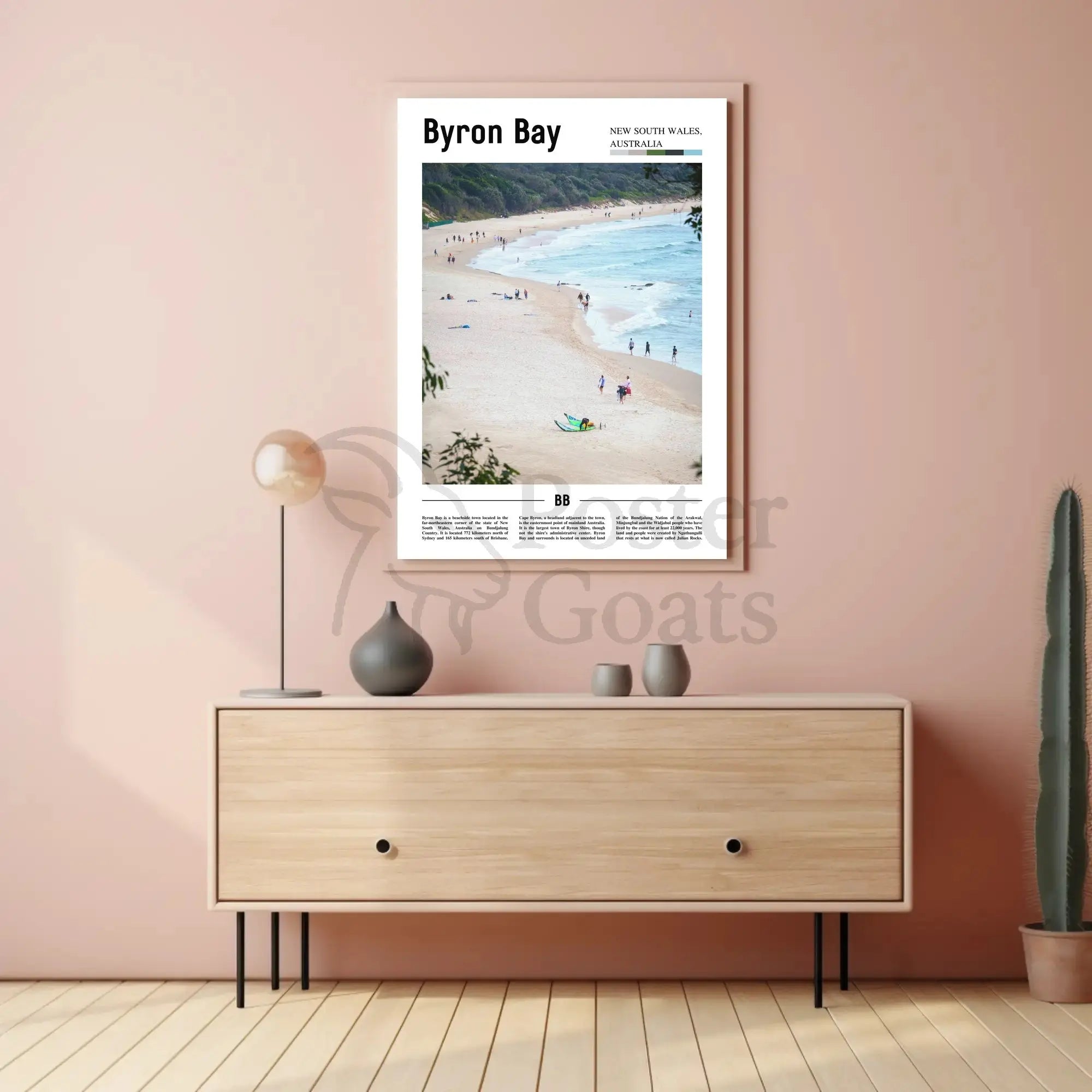 Byron Bay Coastal Splendor Travel Poster PosterGoat