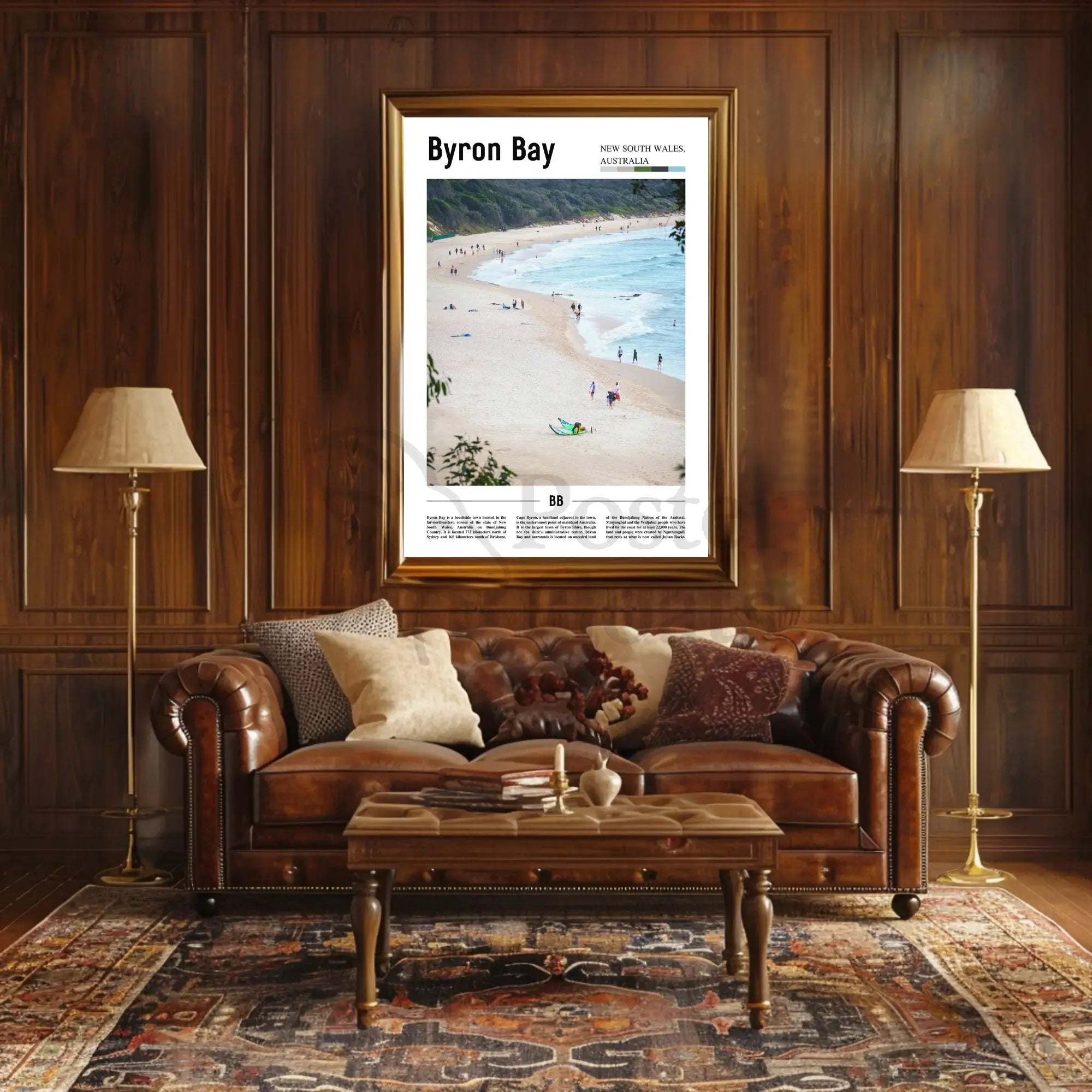 Byron Bay Coastal Splendor Travel Poster PosterGoat