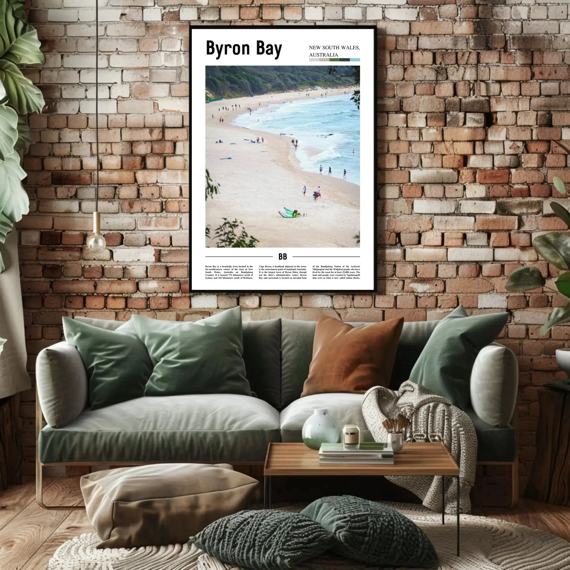 Byron Bay Coastal Splendor Travel Poster PosterGoat