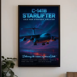 C-141B Starlifter Cold War Airlifter Poster PosterGoat