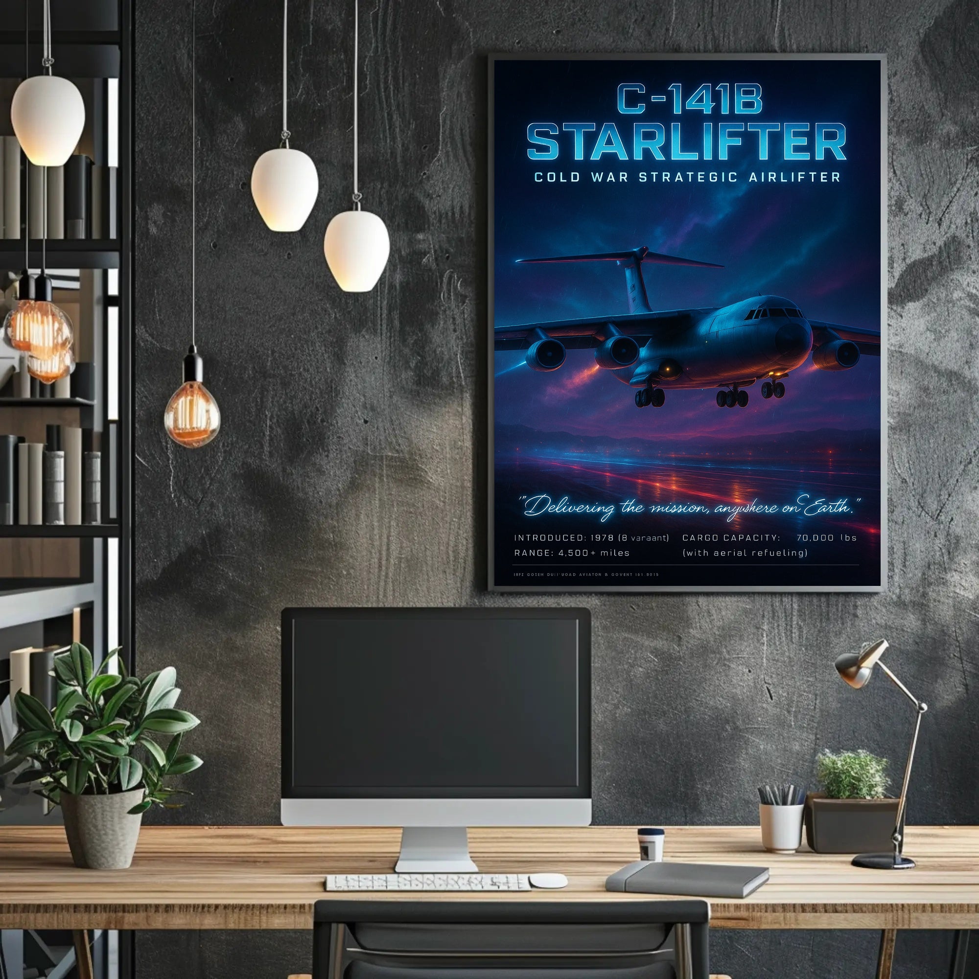 C-141B Starlifter Cold War Airlifter Poster PosterGoat