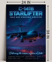 C-141B Starlifter Cold War Airlifter Poster PosterGoat