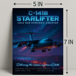 C-141B Starlifter Cold War Airlifter Poster PosterGoat
