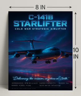 C-141B Starlifter Cold War Airlifter Poster PosterGoat