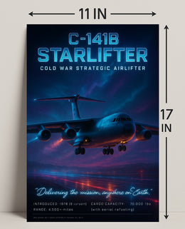 C-141B Starlifter Cold War Airlifter Poster PosterGoat