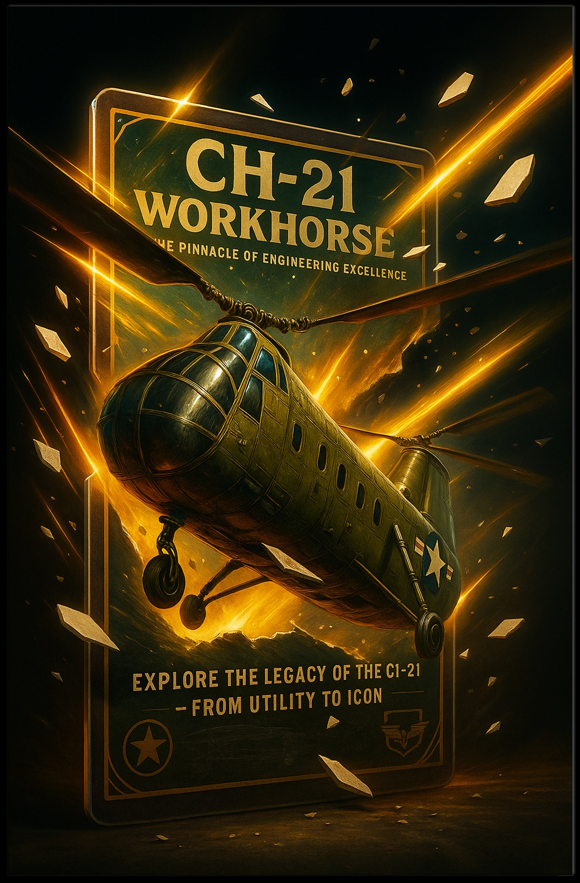 CH-21 Workhorse From Utility to Icon Poster PosterGoat