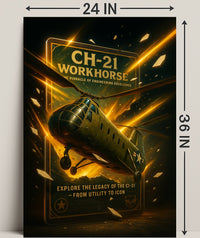 CH-21 Workhorse From Utility to Icon Poster PosterGoat