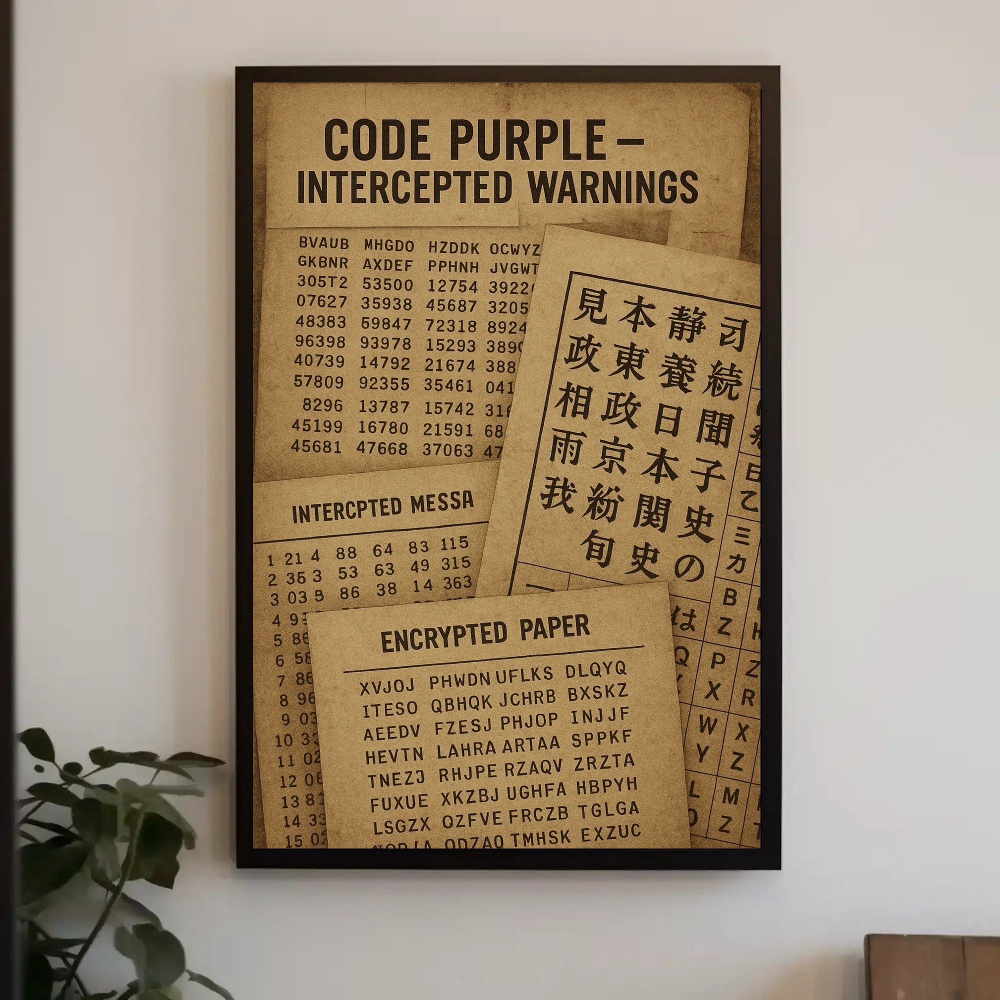 CODE PURPLE: WWII Espionage Themed Poster PosterGoat