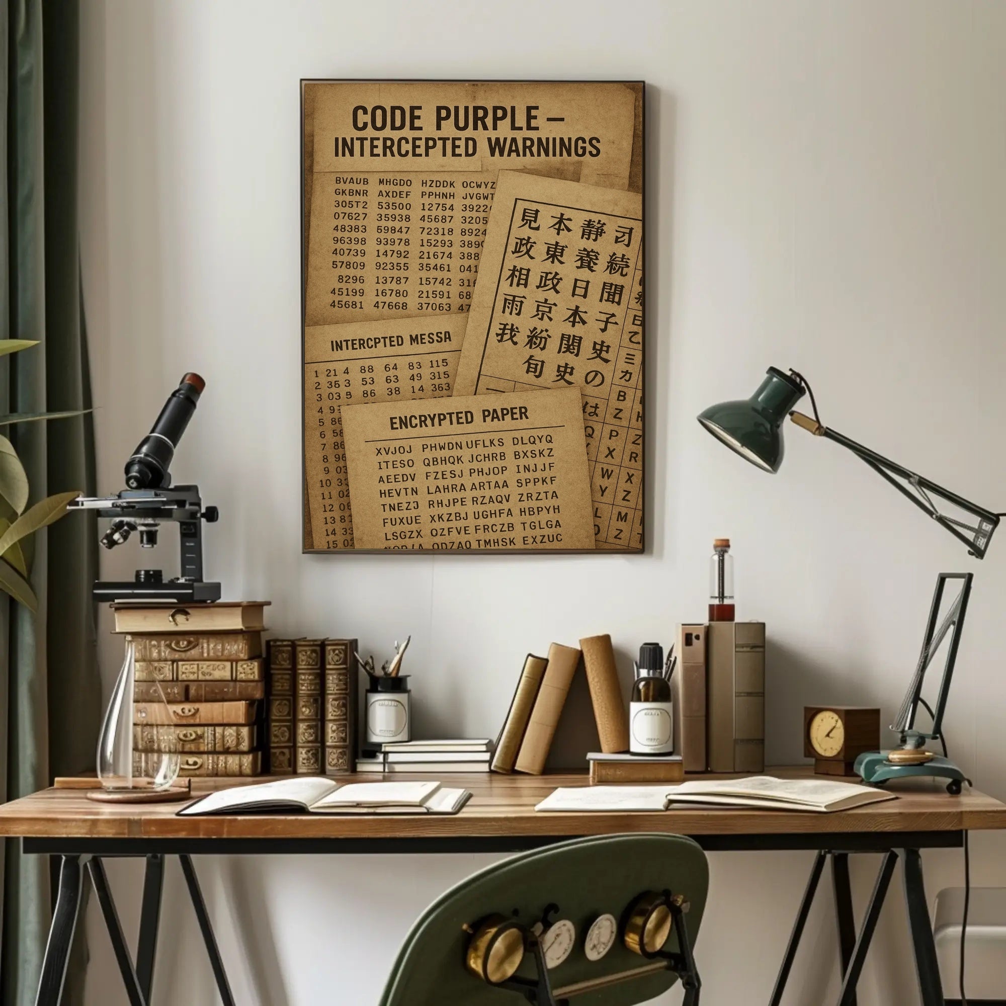 CODE PURPLE: WWII Espionage Themed Poster PosterGoat
