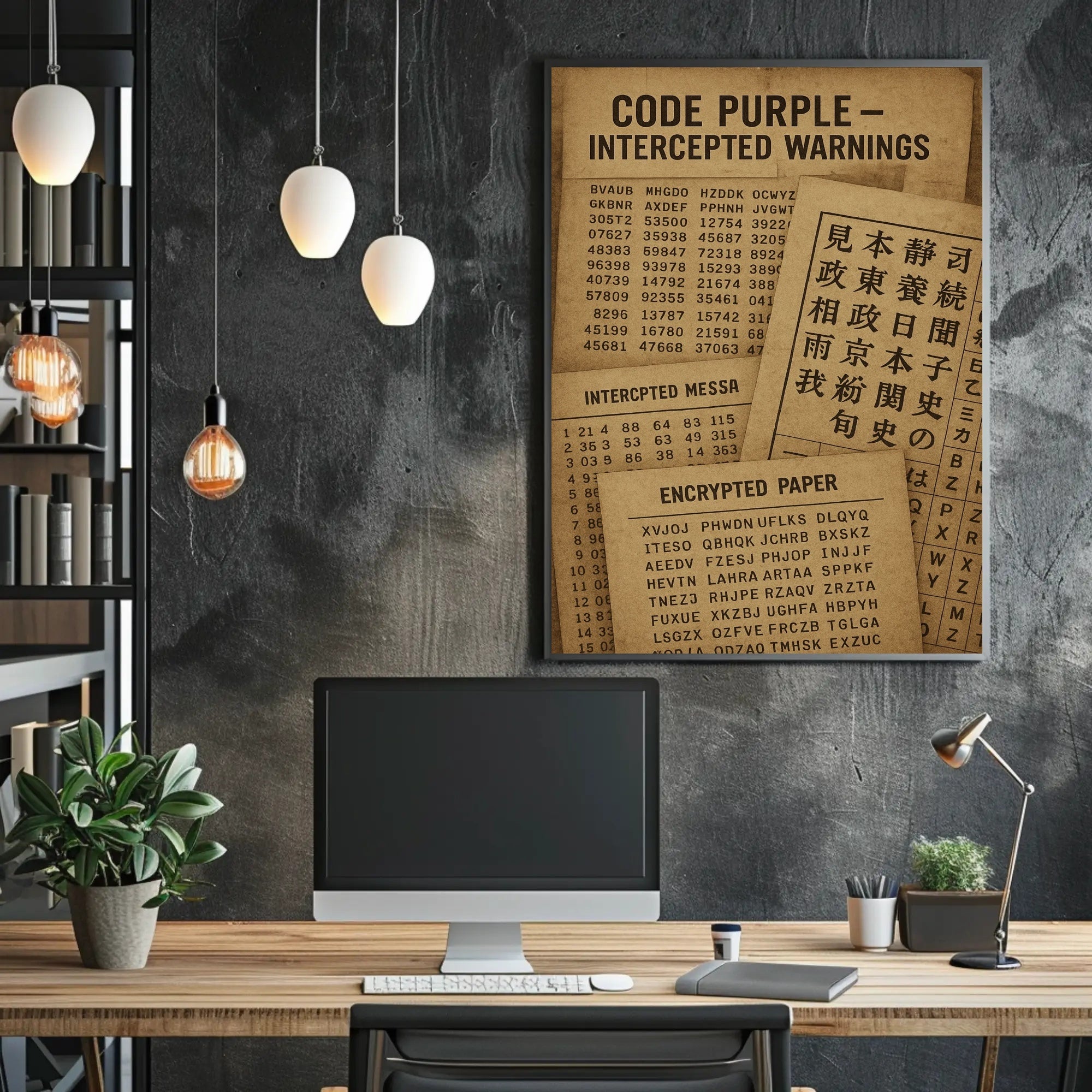 CODE PURPLE: WWII Espionage Themed Poster PosterGoat