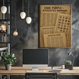 CODE PURPLE: WWII Espionage Themed Poster PosterGoat