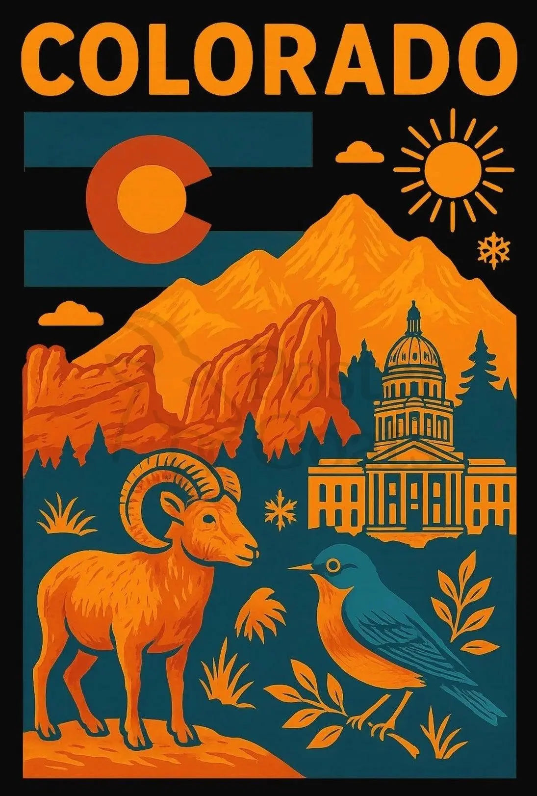 COLORADO Adventure: Vintage Travel Poster PosterGoat