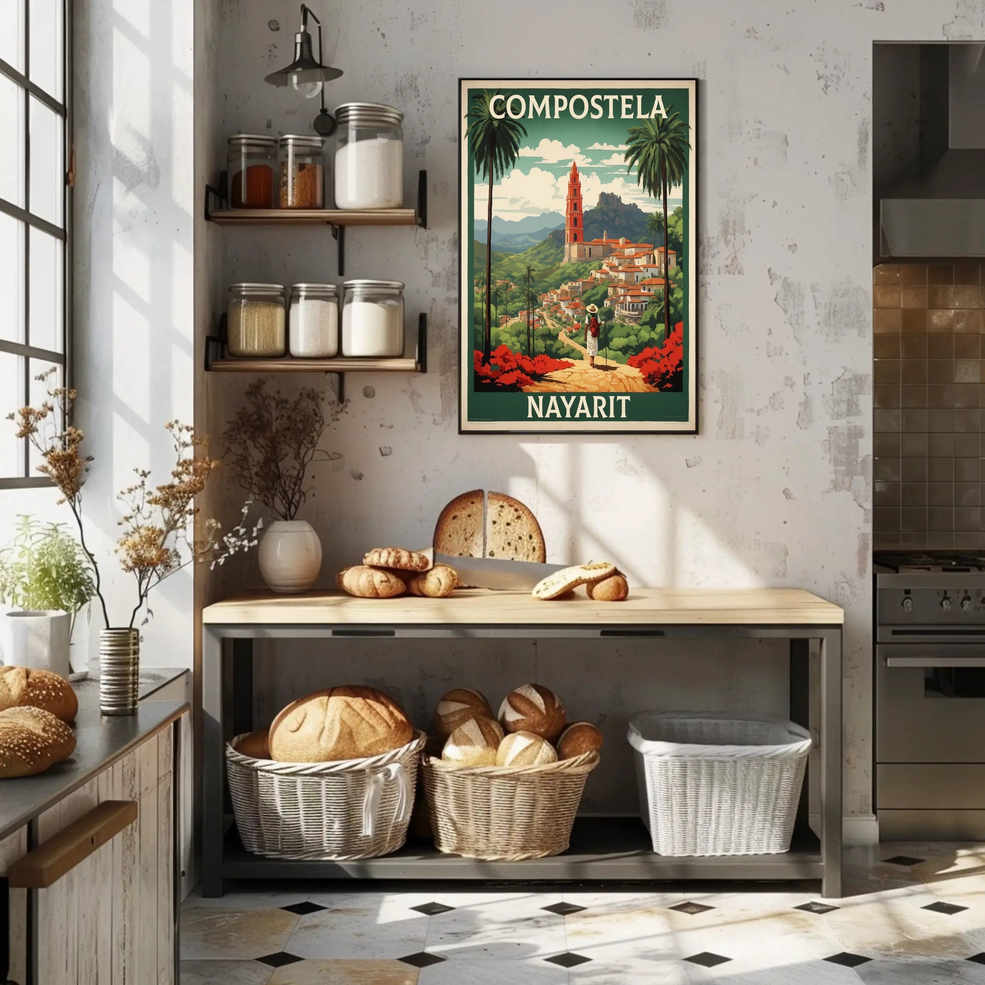 COMPOSTELA NAYARIT Scenic Village Travel Poster PosterGoat