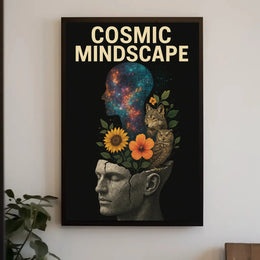 COSMIC MINDSCAPE: Surrealist Collage Art Prints Poster PosterGoat