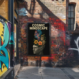COSMIC MINDSCAPE: Surrealist Collage Art Prints Poster PosterGoat
