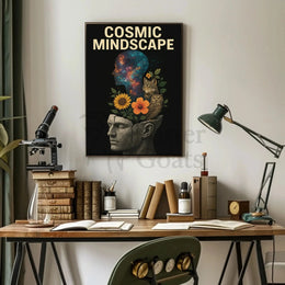 COSMIC MINDSCAPE: Surrealist Collage Art Prints Poster PosterGoat