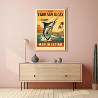 Cabo San Lucas Marlin Adventure Travel Poster PosterGoat