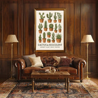 Cactus and Succulent Decor Desert Plant Art Poster PosterGoat