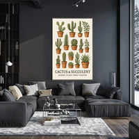 Cactus and Succulent Decor Desert Plant Art Poster PosterGoat