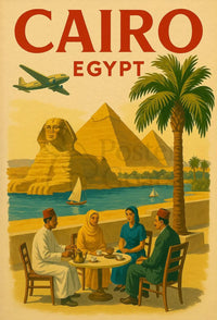 Cairo Journey Vintage Travel Poster PosterGoat