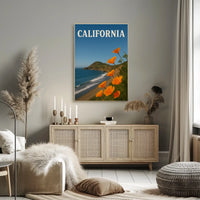 California Coastal Beauty Travel Poster PosterGoat
