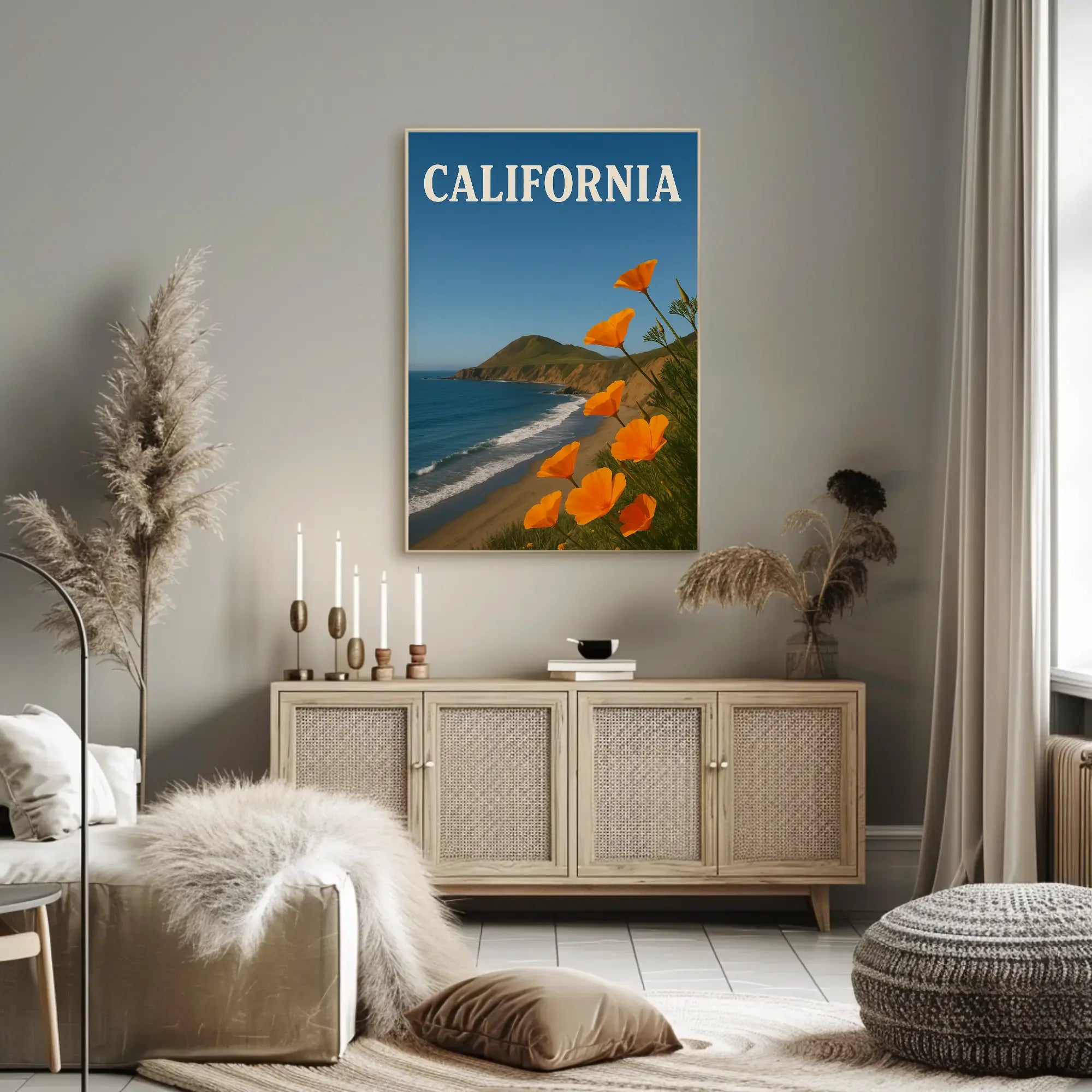 California Coastal Beauty Travel Poster PosterGoat