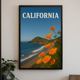 California Coastal Beauty Travel Poster PosterGoat