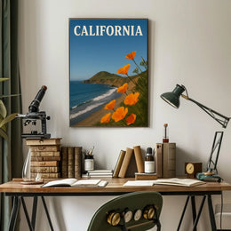 California Coastal Beauty Travel Poster PosterGoat