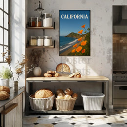 California Coastal Beauty Travel Poster PosterGoat
