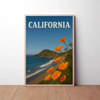 California Coastal Beauty Travel Poster PosterGoat