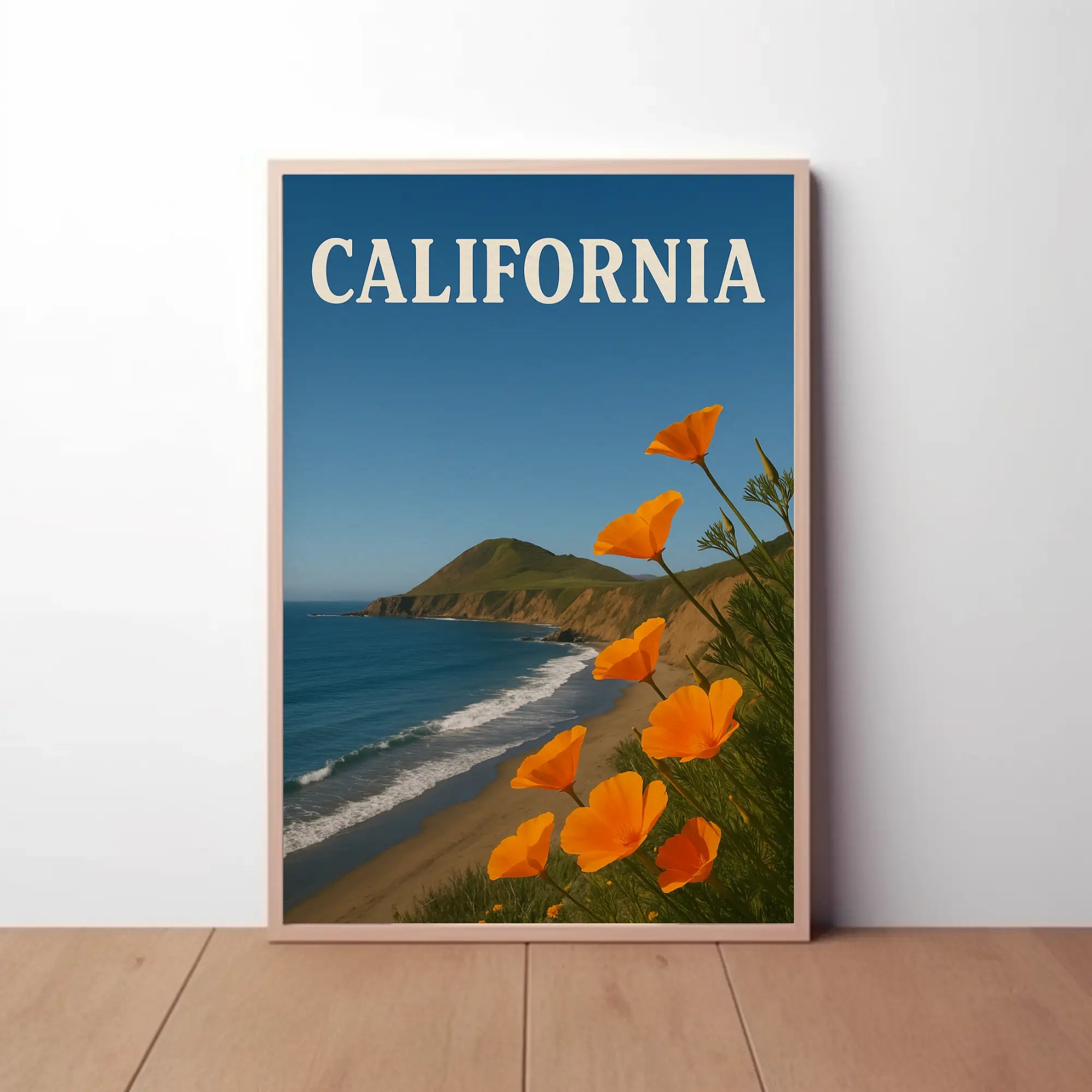 California Coastal Beauty Travel Poster PosterGoat