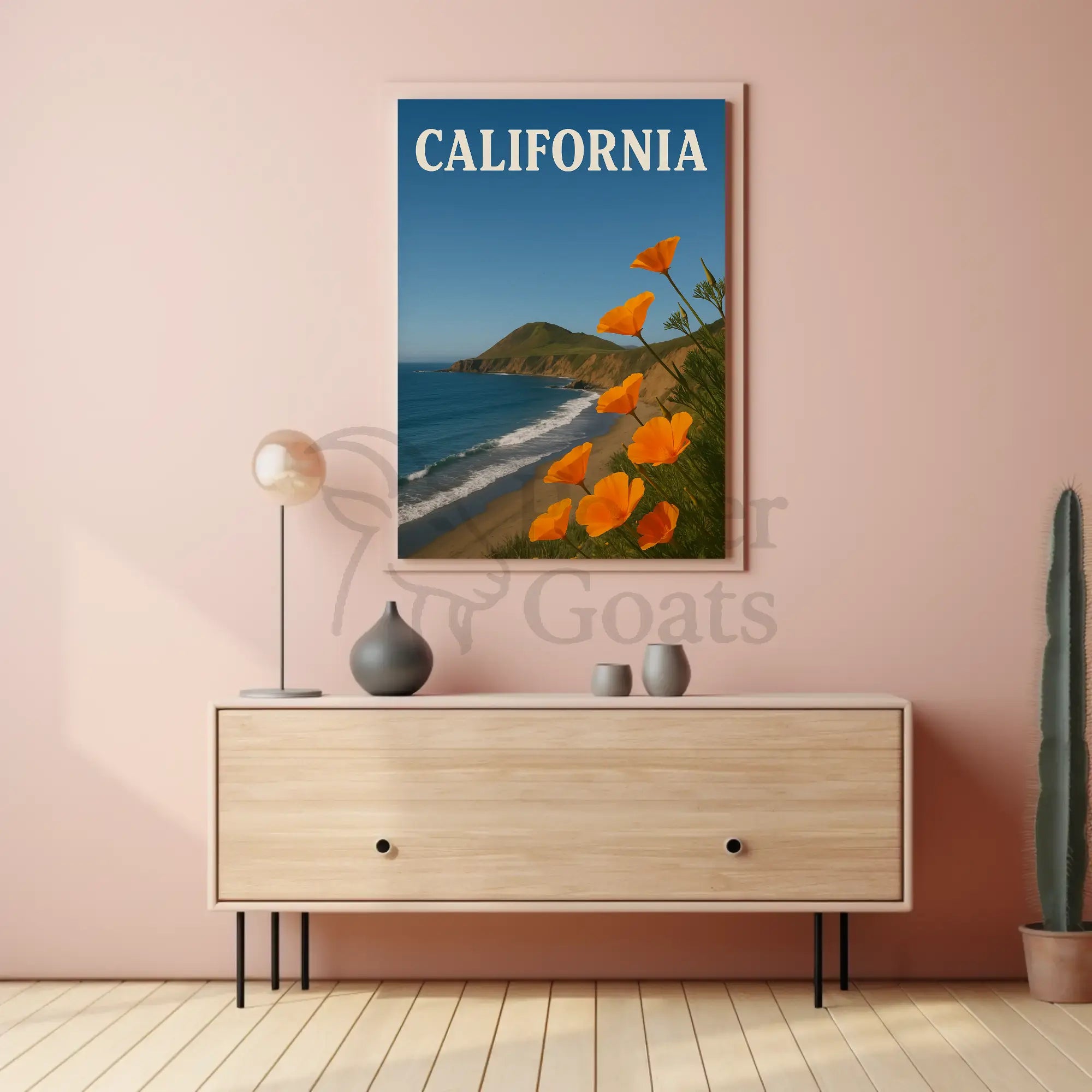 California Coastal Beauty Travel Poster PosterGoat