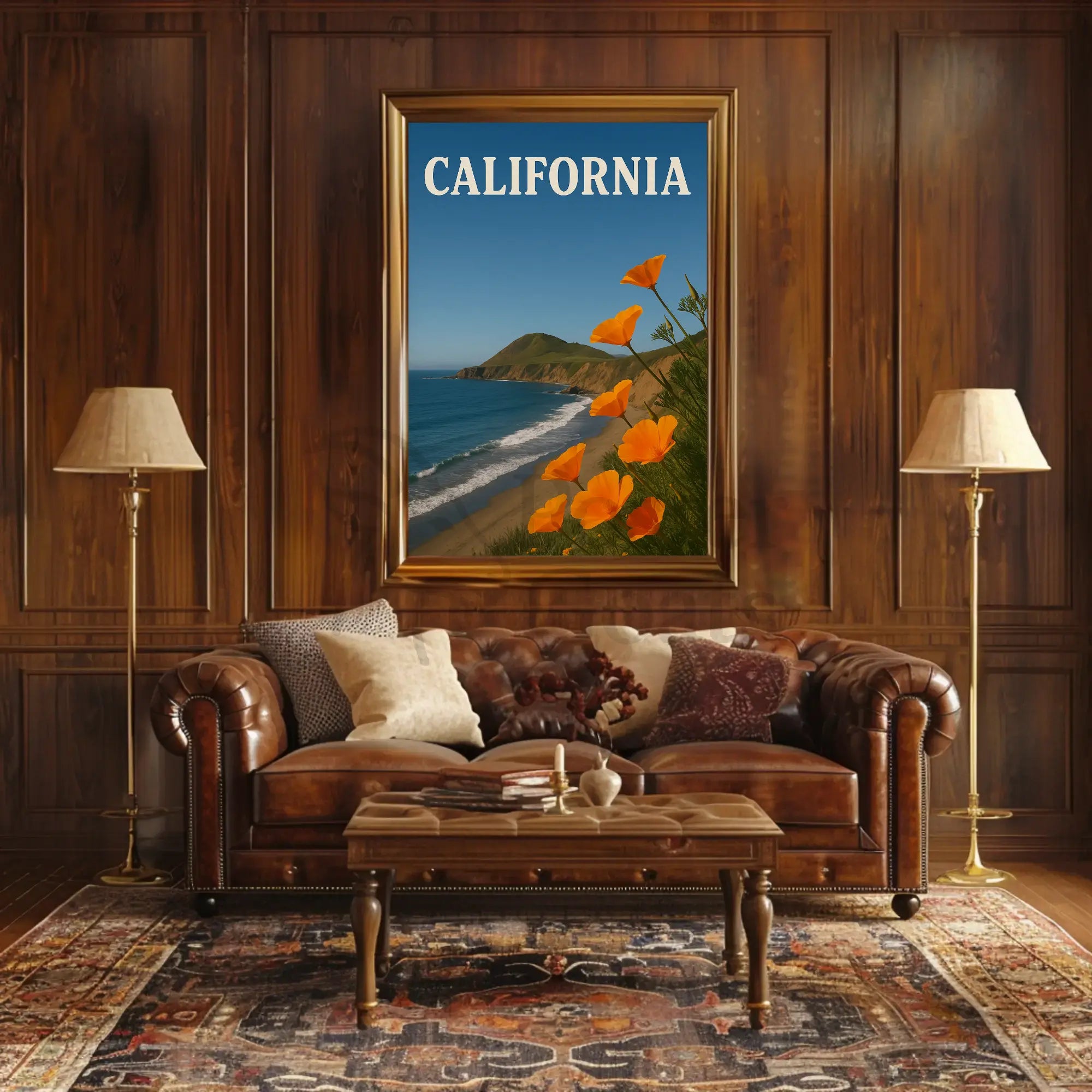 California Coastal Beauty Travel Poster PosterGoat